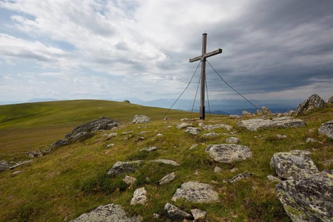 Saualpe, view to the Karawanken, Carinthia, Austria, Europe