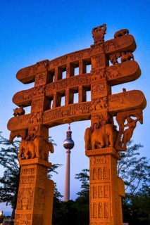 Replica of the Sanchi Tor at the Humboldt Forum, Berlin, Germany, Europe