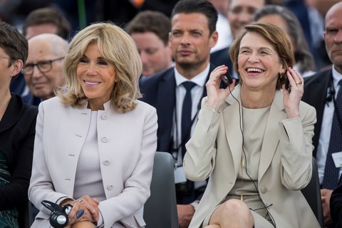 Brigitte Trogneux (woman of Emmanuel Macron, President of the French Republic) and Elke