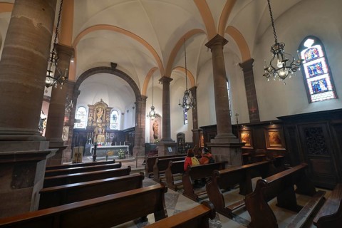 Convent Church of Our Lady of the Odilienberg, Hohenburg Monastery, Odilienberg, Alsace, France,