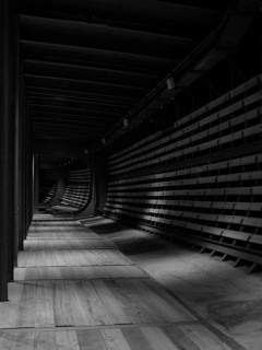 Old sailing ship in the Hamburg Harbour Museum, black and white, Hanseatic City of Hamburg,