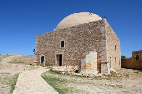 Dome of the former Sultan Ibrahim Mosque built in 1646 after the Ottoman conquest of Crete on the