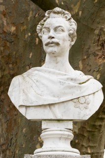 Duke Carl von Mecklenburg Strelitz, Bust, Palace Garden, Neustrelitz, Mecklenburg-Vorpommern,