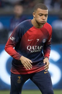 Football match, captain Kylian MBAPPE' Paris St Germain concentrated and out of breath during
