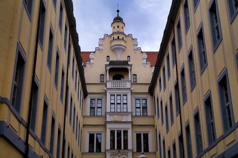 Historic building complex Hotel Barthels Hof, shopping arcade, shopping mall, shopping centre,