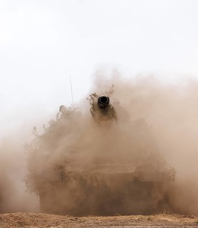 A Leopard 2 main battle tank, photographed during the NATO Steadfast Defender exercise and the