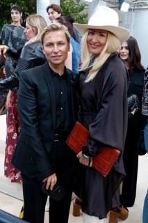 Dawid Tomaszewski and Sandra Hansen (designer, Lemanja) at the German premiere of Becoming Karl