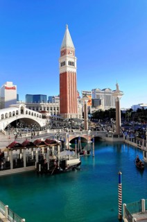 Las Vegas, Nevada, USA, North America, Beautiful urban scene with imposing buildings, a striking