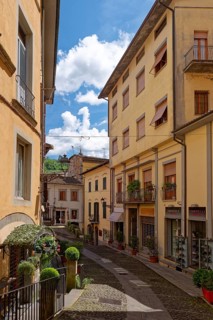 Historic old town centre of Castelnuovo di Garfagnana, Castelnuovo, Lucca, Tuscany, Italy, Southern