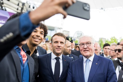 Frank-Walter Steinmeier (President of the Federal Republic of Germany) and Emmanuel Macron