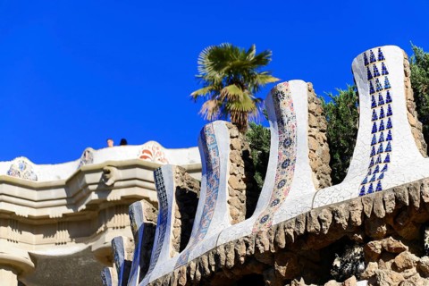 Antoni Gaudi, Park Guell, UNESCO World Heritage Site, Barcelona, Catalonia, Spain, Europe, Part of