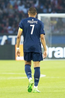Football match, captain Kylian MBAPPE' Paris St. Germain looking from behind casually walking