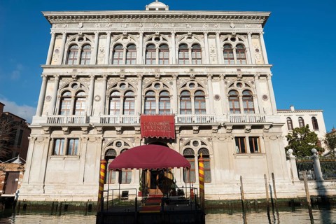 Beautiful Casino di Venezia Palace on Grand Canal in a Sunny Day in Venice, Veneto, Italy, Europe