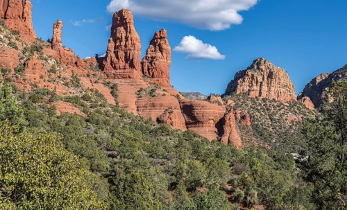 Red rock sandstone formations of Sedona, Arizona, USA, North America