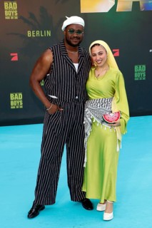 Prince Kuhlmann and Tua El Fawwal at the Bad Boys, Ride or die Deutschland premiere in Berlin at