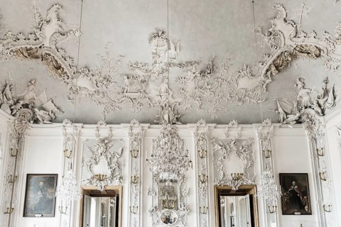 White Hall, Wuerzburg Residence, UNESCO World Heritage Site, Wuerzburg, Lower Franconia, Franconia,