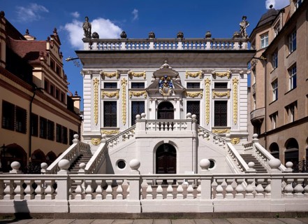 Old Stock Exchange, Trading Exchange, Naschmarkt, Leipzig, Saxony, Germany, Europe