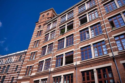 Haus Plagwitz, Buntgarnwerke, former industrial complex converted into living space, flats,
