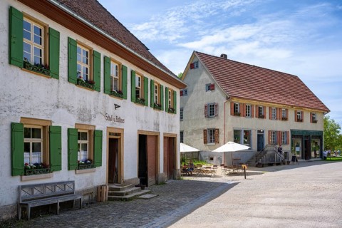Traditionally built old schoolhouse, also the town hall, built in 1830, original location: