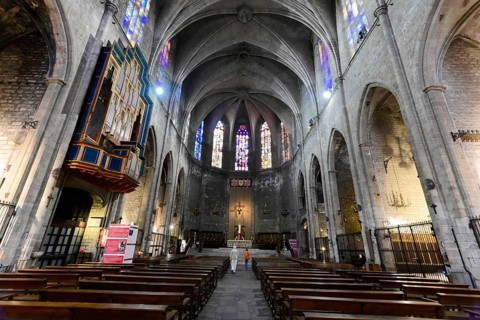 Basilica of Santa Maria del Pi in Barcelona, Catalonia, Spain, Architecture in the Catalan Gothic
