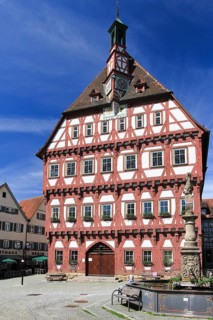 Town hall on the market square, Markgroeningen, Baden-Wuerttemberg, Germany, Europe