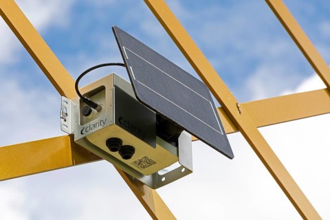 Detroit, Michigan, A Clarity air quality monitor installed in the East Canfield Village