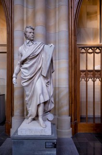Interior view, statue of Karl Friedrich Schinkel, Friedrichswerder Church, architect Karl Friedrich