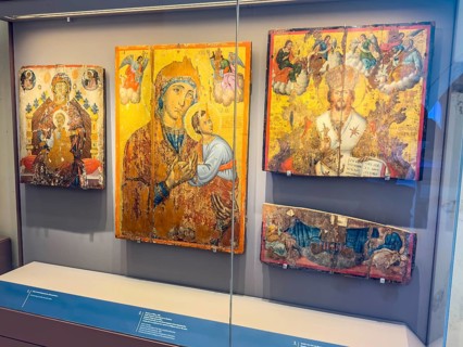 Three icons from the early Middle Ages placed in the UNESCO World Heritage Monastery of Moni Arkadi