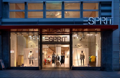 Esprit, logo, textile chain, clothing, retail, shop, Leipzig, Saxony, Germany, Europe