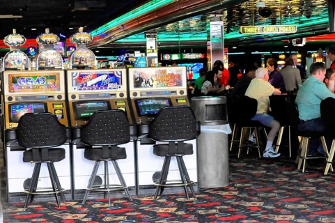 Las Vegas, Nevada, USA, North America, Interior view of a casino in Las Vegas with gambling