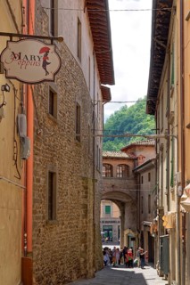 Historic old town centre of Castelnuovo di Garfagnana, Castelnuovo, Lucca, Tuscany, Italy, Southern
