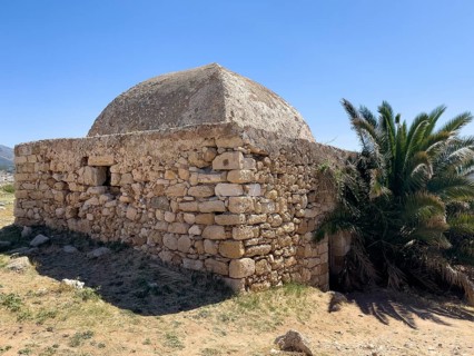 Well preserved former ammunition chamber in historic fortress Fortetza Fortezza of Rethymno built