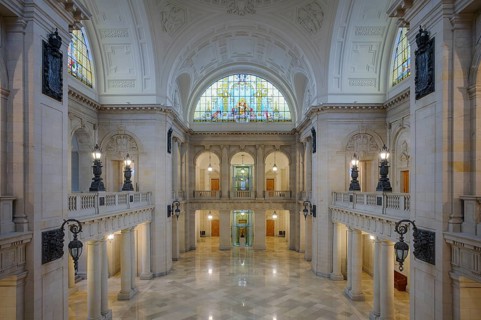 Interior, gallery, gallery, lift, domed hall, Federal Administrative Court, former Imperial Court