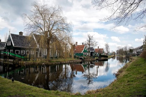Historic buildings in Zaanse Schans, Holland