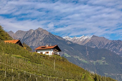 On the Marlinger Waalweg via Merano, South Tyrol