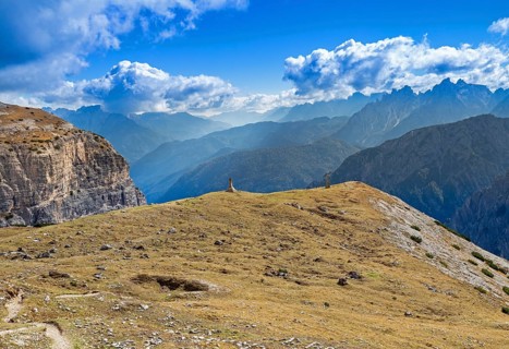War memorial under the Three Peaks, Dolomites, South Tyrol
