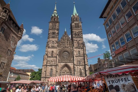 St Lorenz, Gothic church building, completed in 1477, Nuremberg, Middle Franconia, Bavaria,