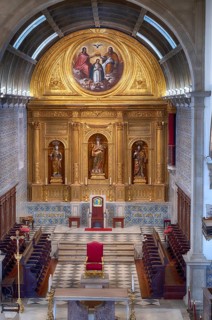 Chancel, Cathedral Igreja da Sé Catedral de Faro, Old Town, Faro, Algarve, Portugal, Europe