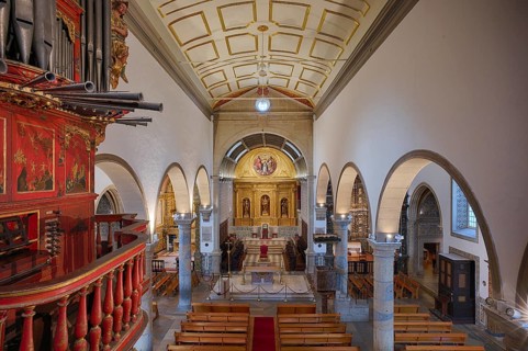 Arp Schnitger organ, view of the chancel, Cathedral Igreja da Sé Catedral de Faro, Old Town, Faro,