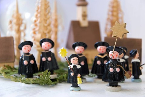 Carolers made of wood a traditional handicraft product of germany