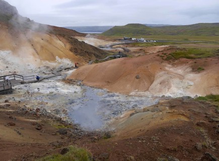 Seltun solfatar field in the Krysuvik volcanic system in the south of the Reykjanes peninsula in