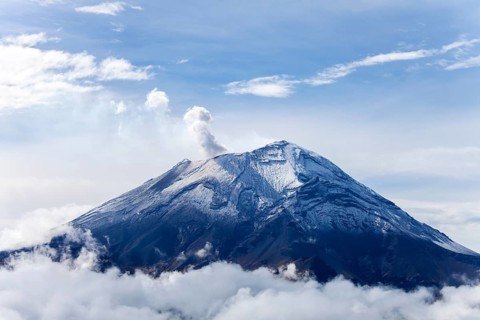 Popocatepetl volcano in Mexico