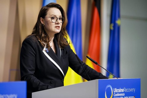 Ukraine Recovery Conference URC. Press conference with Yuliia Svyrydenko, 1st Deputy Prime Minister