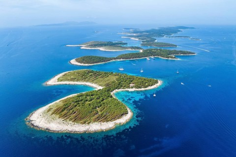 Pakleni or Paklinski Islands off the island of Hvar, Dalmatia, Croatia, Europe