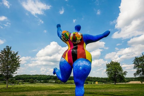 Würth Museum 2, Sculpture Blue Nana by Niki de Saint Phalle, Gaisbach, Künzelsau,