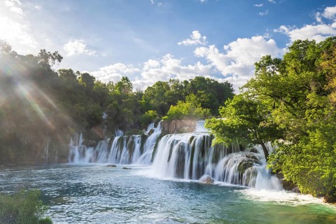 Krka Waterfall, Skradinski Buk, Krka National Park, Dalmatia, Croatia, Europe