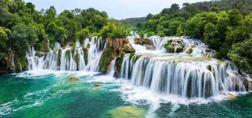 Krka Waterfall, Skradinski Buk, Krka National Park, Dalmatia, Croatia, Europe