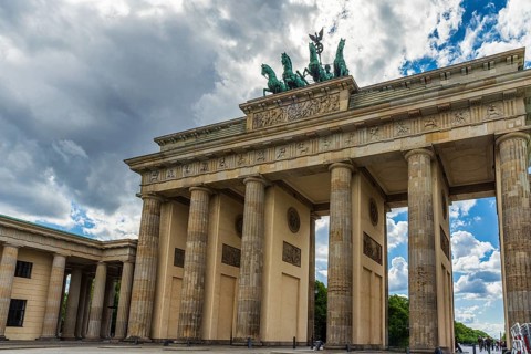 Berlin Brandenburger Tor. Historische deutsche Architektur