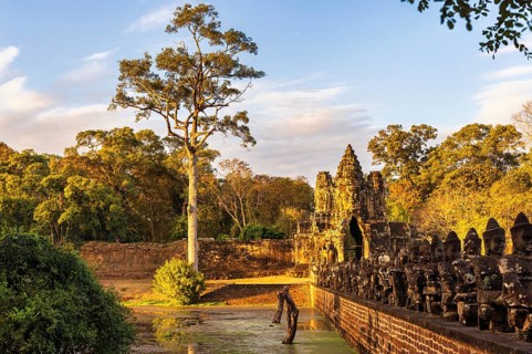 Bridge and South Gate of Angkor Thom