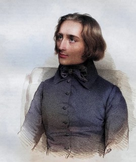 Franz Liszt, 1811-1886, Hungarian composer. Lithograph from the 19th century by Em. Baerentzen & Co